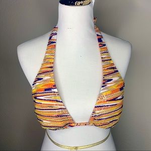 Vix by Paula Hermanny Beaded Multicolor Bikini Top